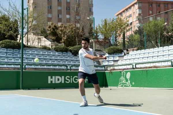 tennis match action hard court